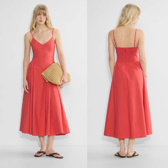 Aritzia Babaton Technique Poplin Dress Cherry Red - Picture 1 of 11